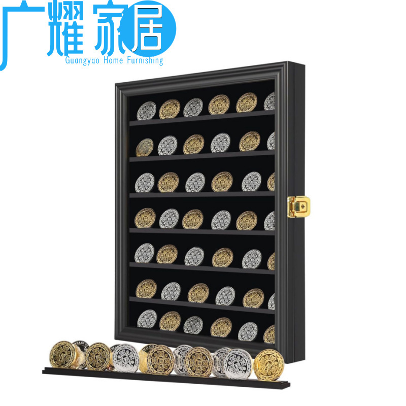 Cross-Border Wooden Coin Badge Display Frame Medal Storage Storage Box Military Challenge Coin Photo Frame Factory Direct Delivery Cross-Border Wooden Coin Badge Display Frame Medal Storage Storage Box Military Challenge Coin Photo Frame Factory Direct Delivery