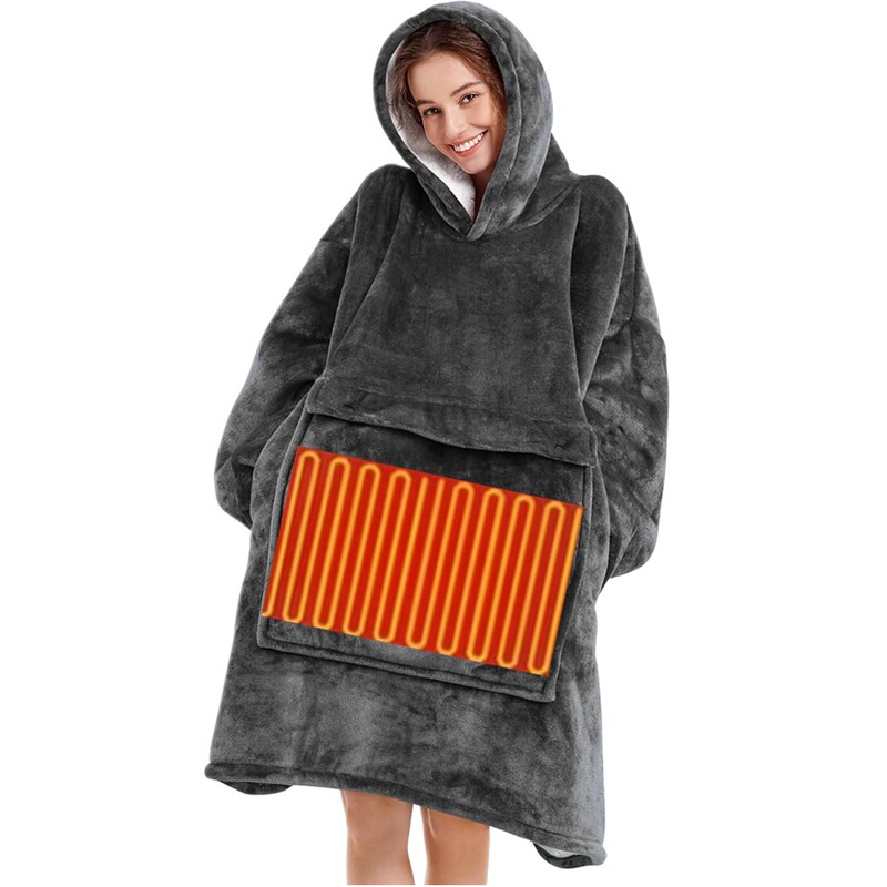 Amazon USB Heated Hooded Lazy Blanket Large Size Home Tv Blanket Warm Three-Zone Electric Blanket Sweatshirt Customization Amazon USB Heated Hooded Lazy Blanket Large Size Home Tv Blanket Warm Three-Zone Electric Blanket Sweatshirt Customization