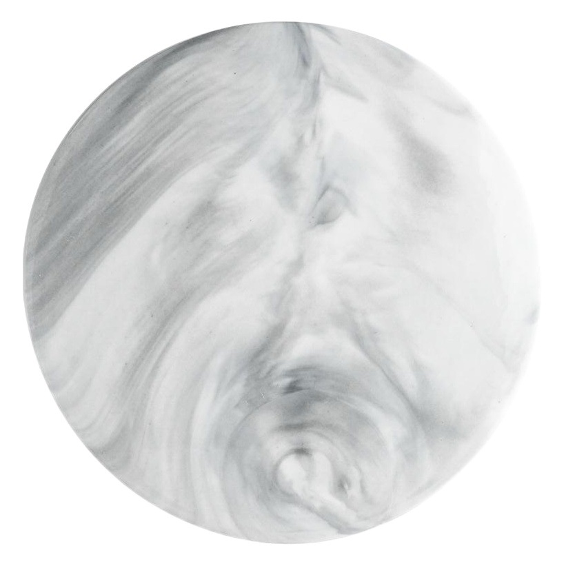 Nórdico marmolado cerámica plana placa redonda Placa de seis lados Placa de almacenamiento estera de olla plato de postre placa plana placa occidental