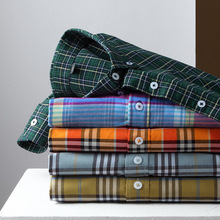 2025春秋新款全棉格纹衬衫复古潮流商务休闲轻奢原创设计衬衫男