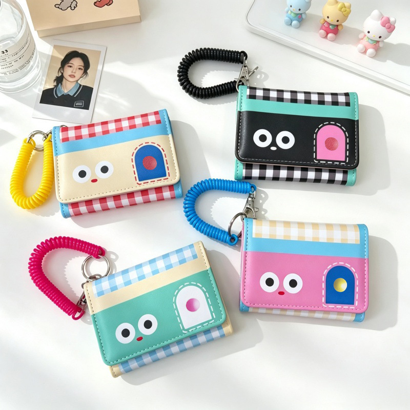 2026 New Women's Short Wallet Cartoon Multi-color New Model 70% off Coin Purse Women's High-end Wallet Cross-border