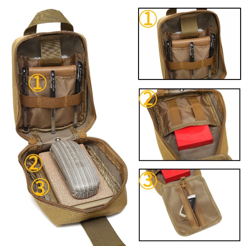Accesorios de ciclismo táctico de carretera de primeros auxilios bolsa de cintura vendaje de almacenamiento paquete médico camuflaje militar bolsa táctica en stock al aire libre