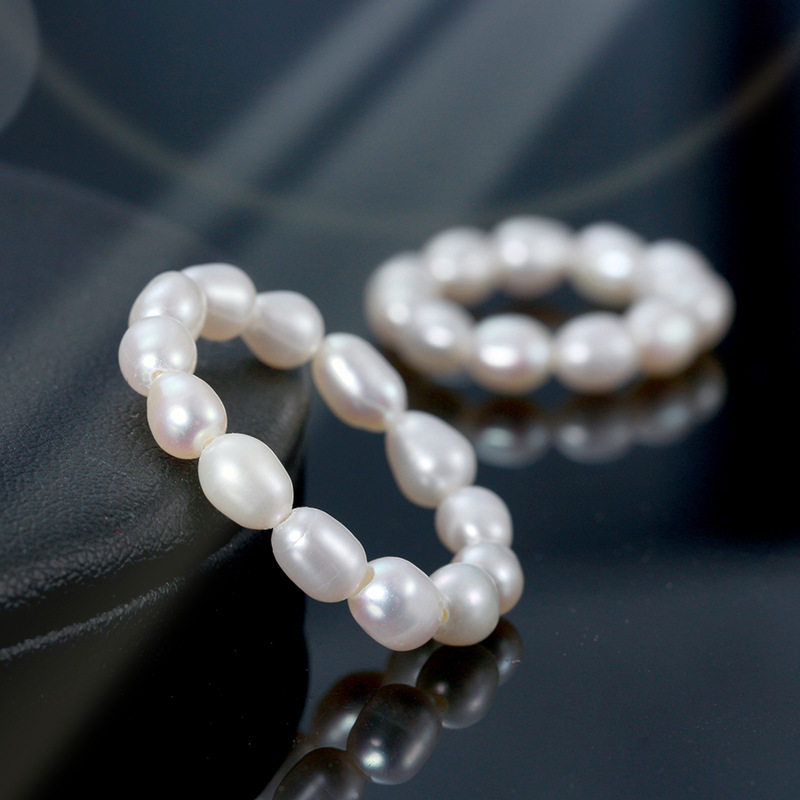 Geometric Pattern Women'S Gender Freshwater Pearl Freshwater Pearl Pearl Geometric Rings Freshwater Pearl Rings