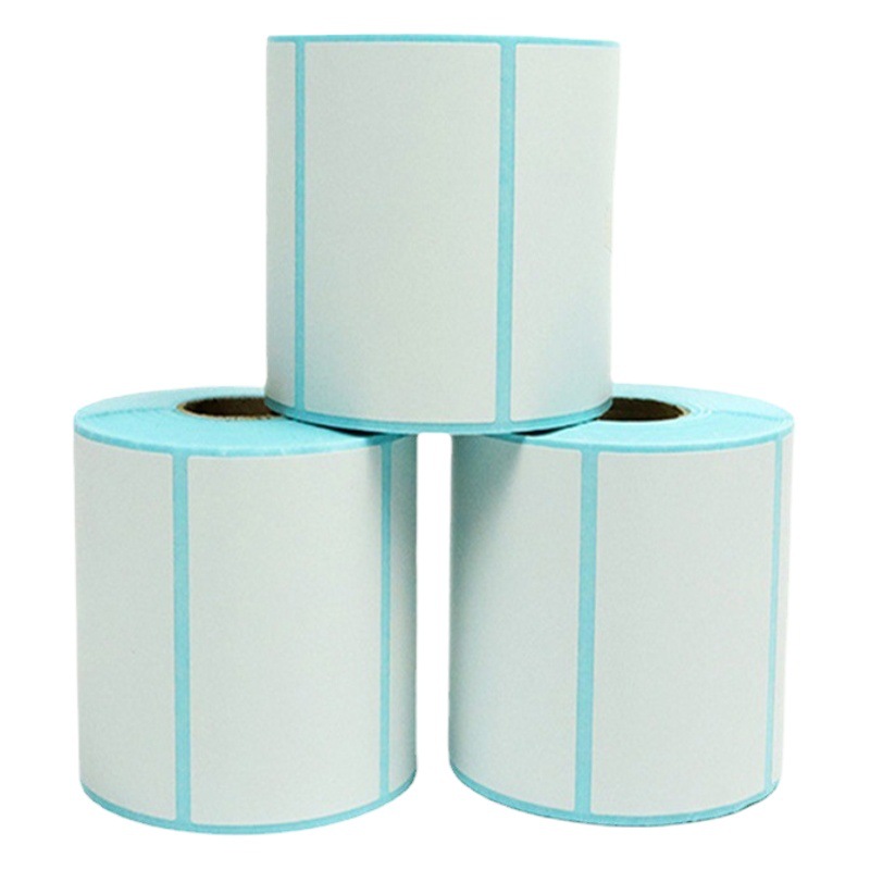 En stock papel de etiqueta térmica a prueba de tres 1001005030 papel de impresión de código de barras autoadhesivo papel de correo electrónico transfronterizo