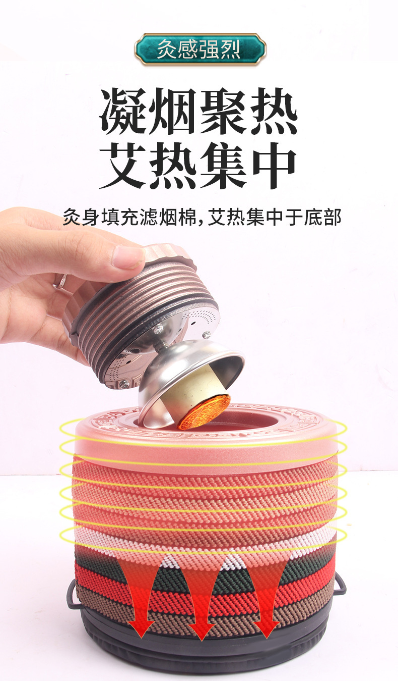Portable Smokeless Moxibustion Box for Waist and Abdomen Warming Therapy with Adjustable Temperature Home Use key features