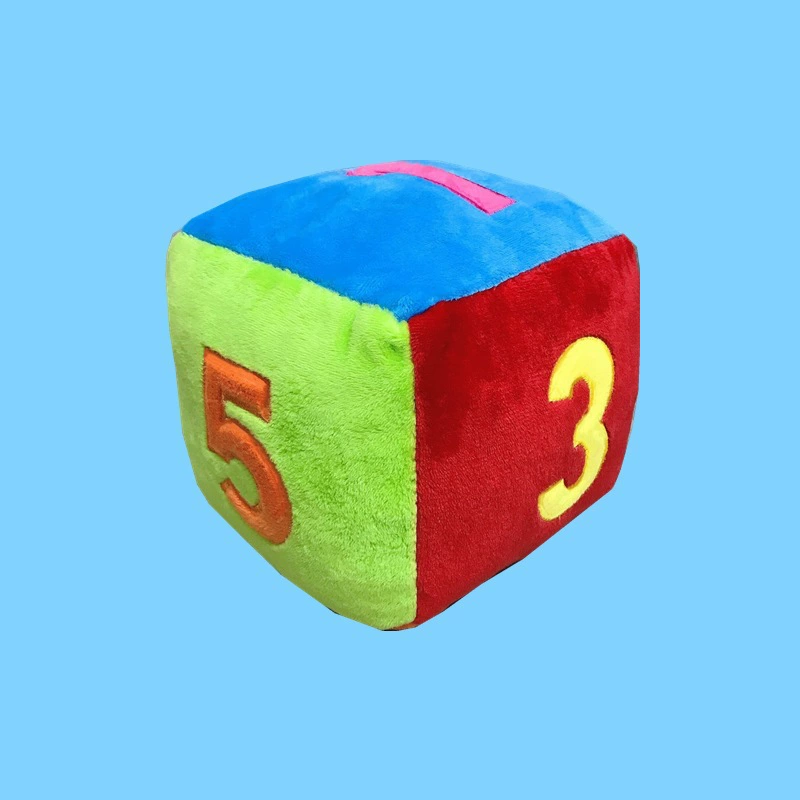 Digital sponge dice, big pillow, plush toy for kindergarten