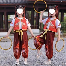 哪吒魔童cos服2025新款男女童国风演出服国潮汉服儿童六一表演服