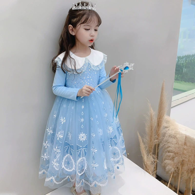 Демисезонное теплое кукольное платье, наряд, маленькийprincess костюм, тюль, корейский стиль, западный стиль