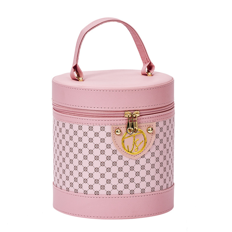 Douyin nueva bolsa de cosméticos Macaron Yuantong caja de almacenamiento de cosméticos de alto valor caja portátil de gran capacidad