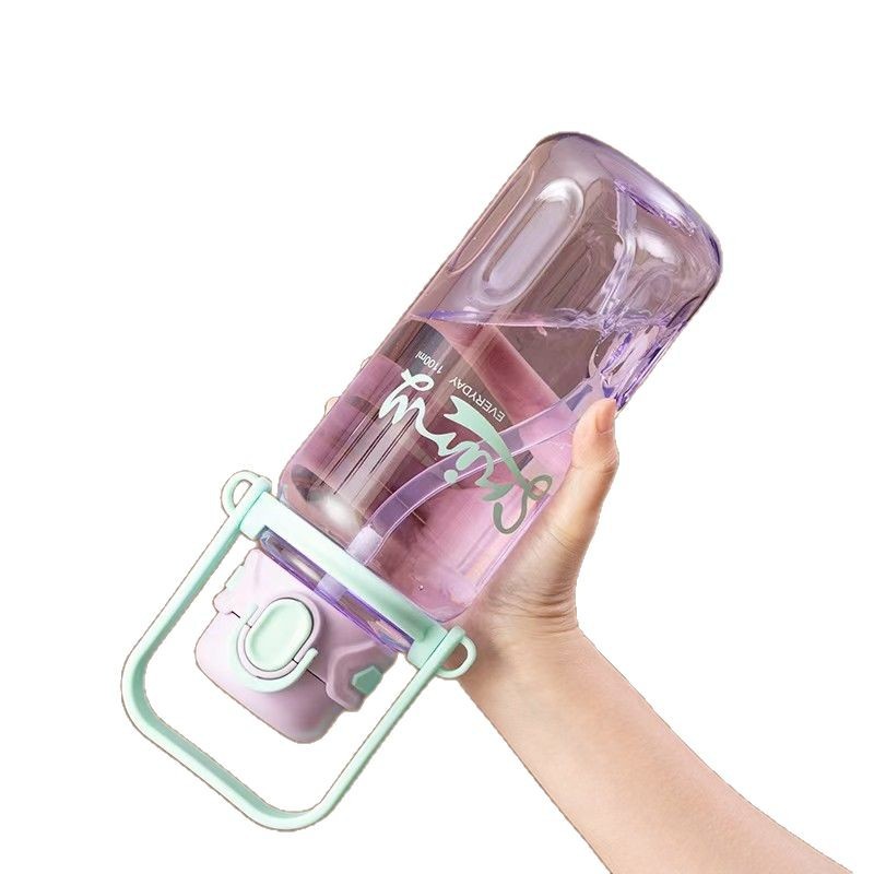 Tianyi nuevo tipo de alta belleza portátil deportivo portable hervidor de agua para salir taza de paja de bebida doble para hombres y mujeres de gran capacidad a prueba de caídas
