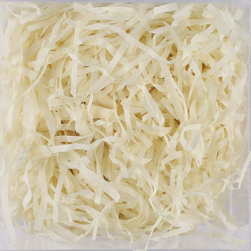 Фабричная продажа коробка подарочная из хлопка бумажной крошки (crushed paper silk) и травяной стебель из шелковой ткани, пасхальная-fold заполнение бумажными волокнами 20 грамм
