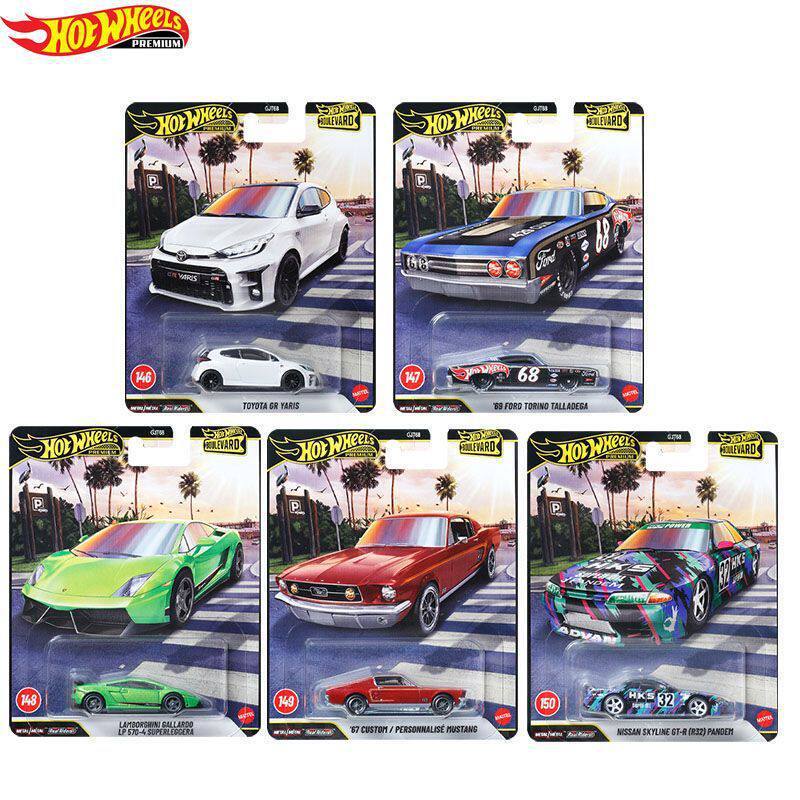 Hot Wheels Garden Avenue 30 Iron Base Rubber Tire Lamborghini Nissan Hks Alloy Car Model Gjt68