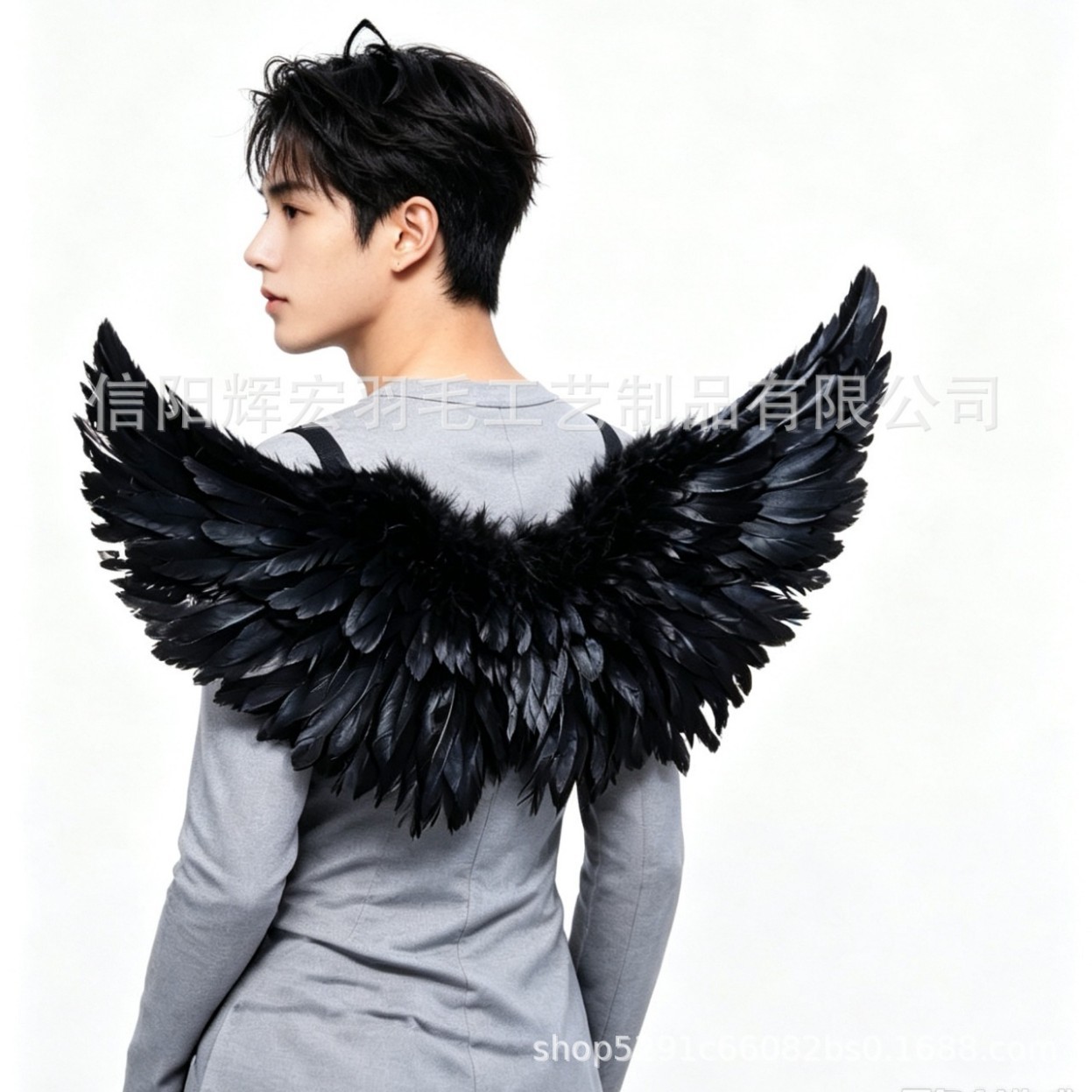 Cross-border Halloween angel wings decoration feather wings festival…