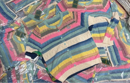 High-Quality Wool Striped Knitwear 2024 Summer New Short-Sleeved Women's Thin Hollow-Out French Cardigan Top High-Quality Wool Striped Knitwear 2024 Summer New Short-Sleeved Women's Thin Hollow-Out French Cardigan Top