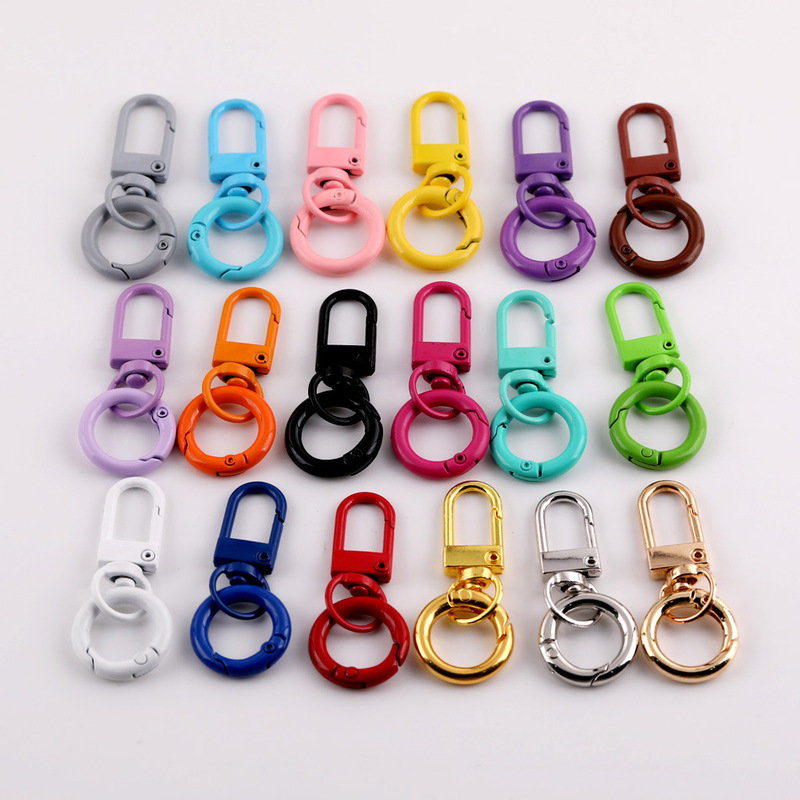 20MM candy color paint door buckle spring ring diy handmade homemade bag doll pendant jewelry material accessories 20MM candy color paint door buckle spring ring diy handmade homemade bag doll pendant jewelry material accessories