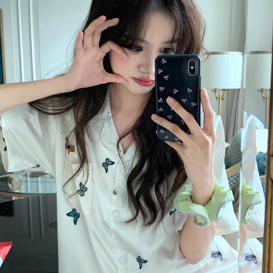 아이스 실크 더블 짧은 나비