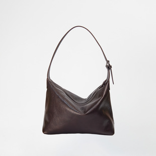 Retro First-Layer Vegetable-Tanned Cowhide Casual Shoulder Armpit Bag Work Clothing Large Capacity Classic Genuine Leather Crossbody Hobo Bag