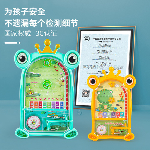 Frog Fun Pinball Machine Children's Educational Toy Toddler Gift Tabletop Game Console Interactive Pinball Toy Game