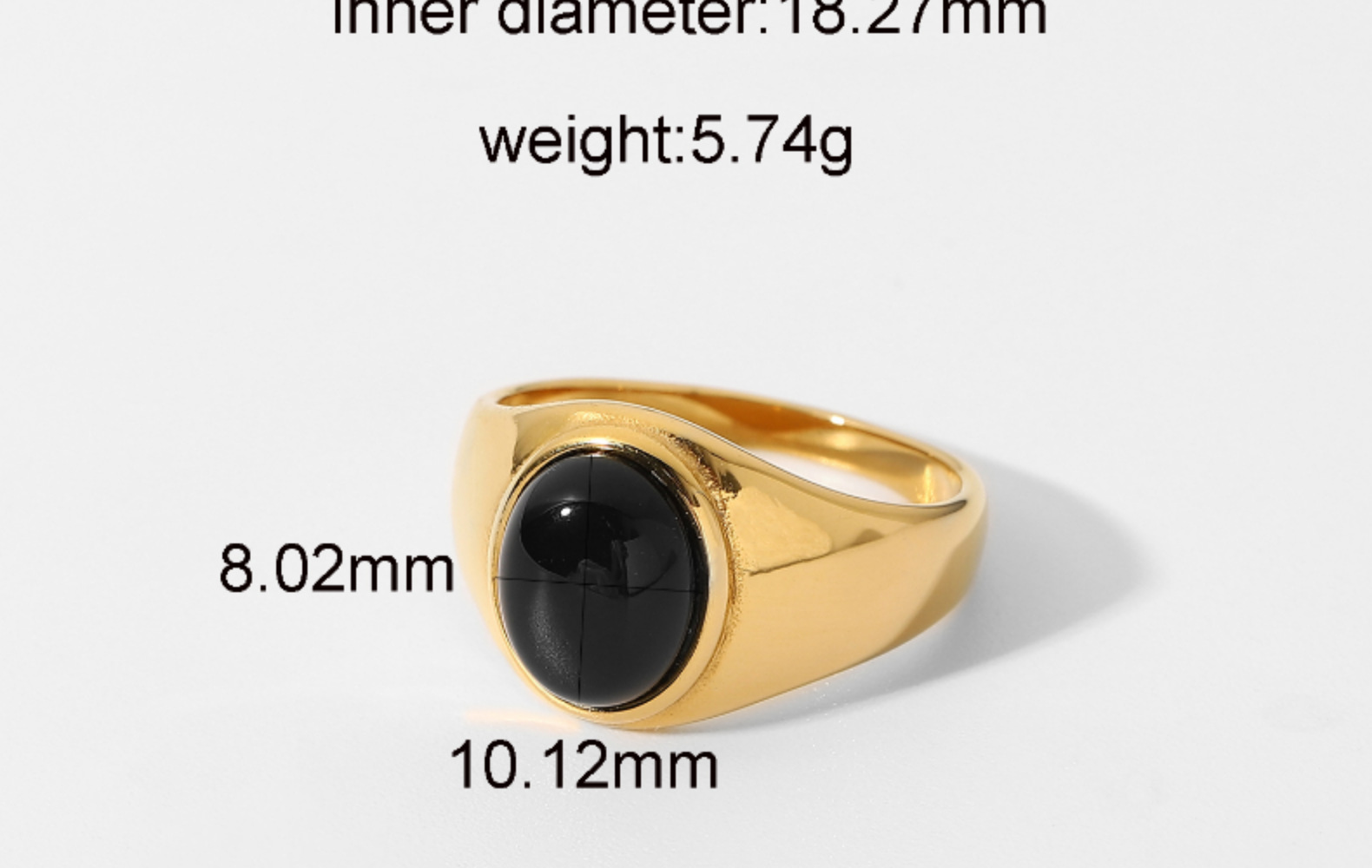 Fashion Stainless Steel Metal Oval Tiger Eye Stone Ring Wholesale display picture 5