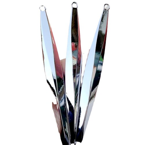 Factory wholesale deep sea slow rolling mirror electroplated iron plate lure glow in the dark offshore fishing tuna red oil sea wolf cross-border
