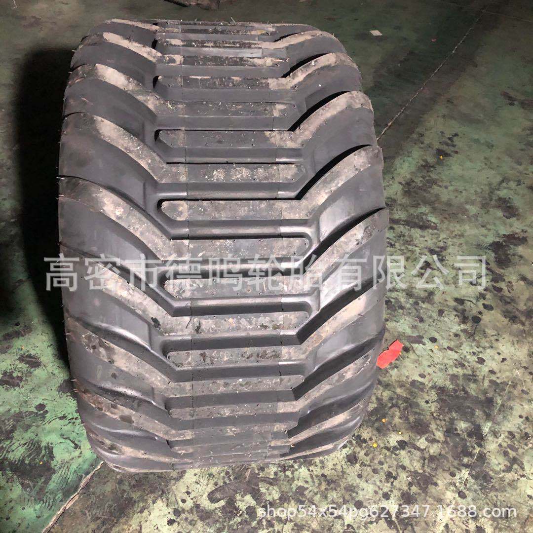 Suministro remolque agrícola suspensión neumático 500/45-22.5 cortacésped neumático puede ser equipado con anillo de acero