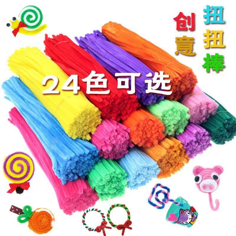Juguetes educativos para niños Macarons súper densos Raíz de pelo de color súper denso Varilla de torsión hecha a mano Paquete de material al por mayor