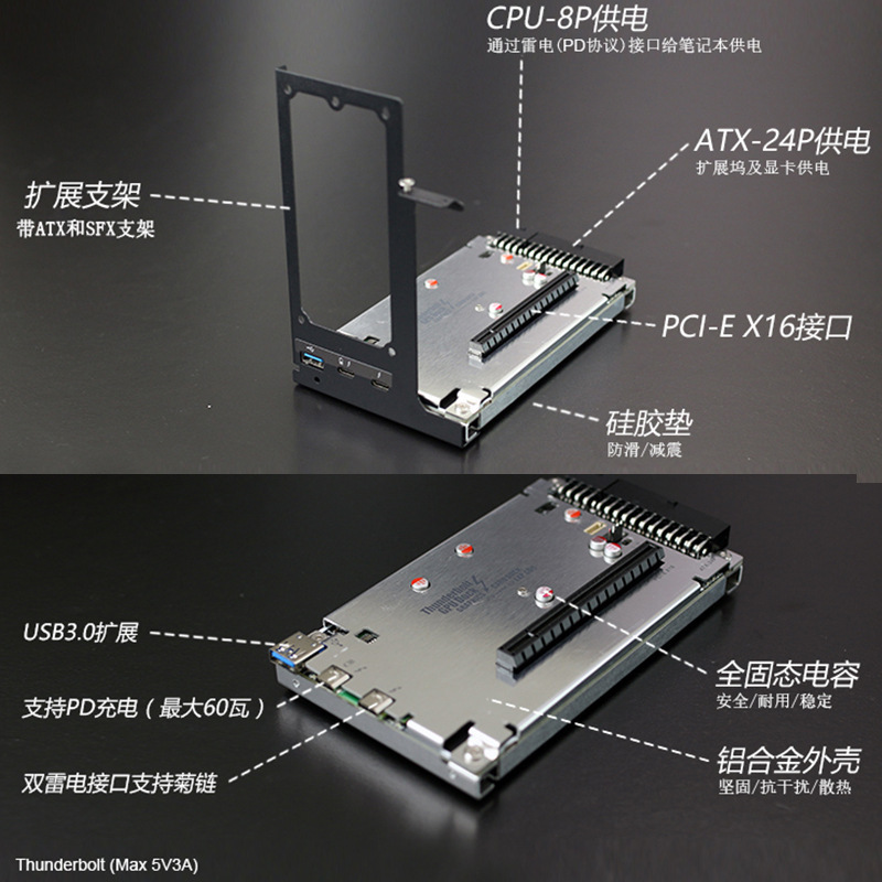 85W TH3P4mini Lightning 3 Lightning 4 Thunderbolt External Graphics Dock
