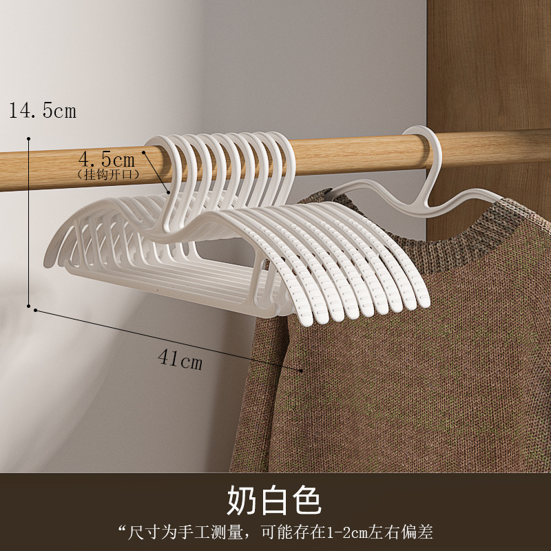 口吕品田短颈衣架缩脖子省空间家用挂衣柜无痕防肩角滑晾大衣服撑|undefined