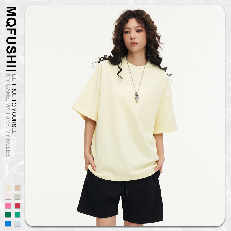 크림 yellow-350g 무거운 티셔츠