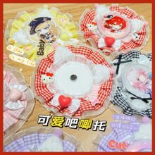 蕾丝花边格纹新款吧唧托 学生谷美二次元吧唧托保护框展示卡套