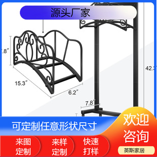 Garden Water Pipe Bracket Wrought Iron Detachable Hose Bracket Vertical Water Pipe Hanger Lawn Hose Storage Rack