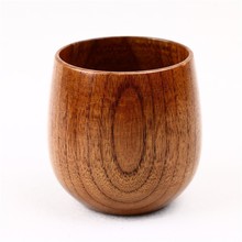 zakka木杯小酒杯 儿童创意茶杯漱口杯实木大肚杯批发可logo可碳化