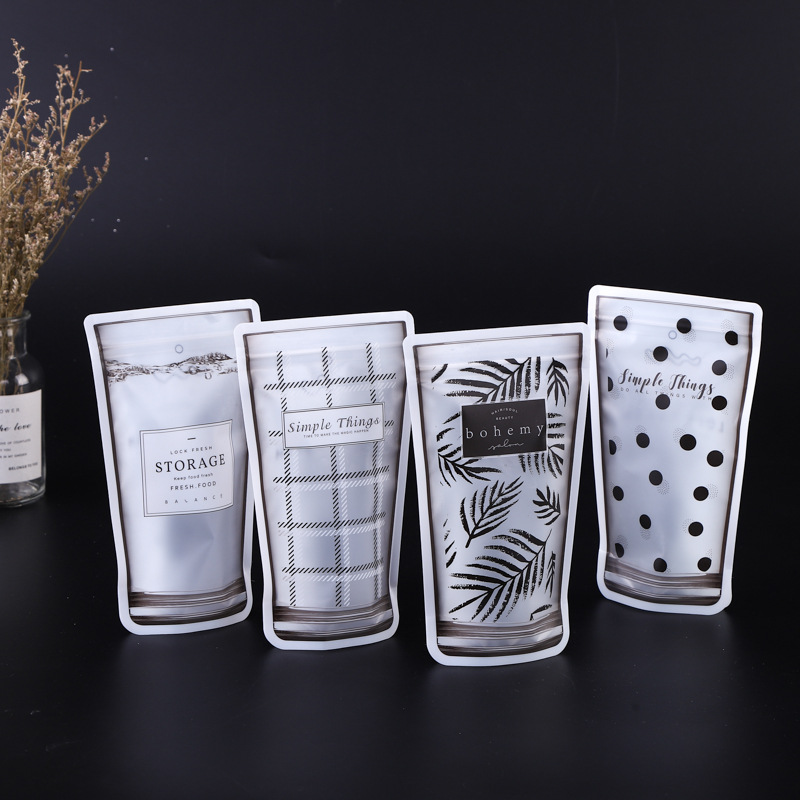 梅森瓶自封袋食品保鲜袋糖果烘焙可爱便携密封袋小饼干零食收纳袋