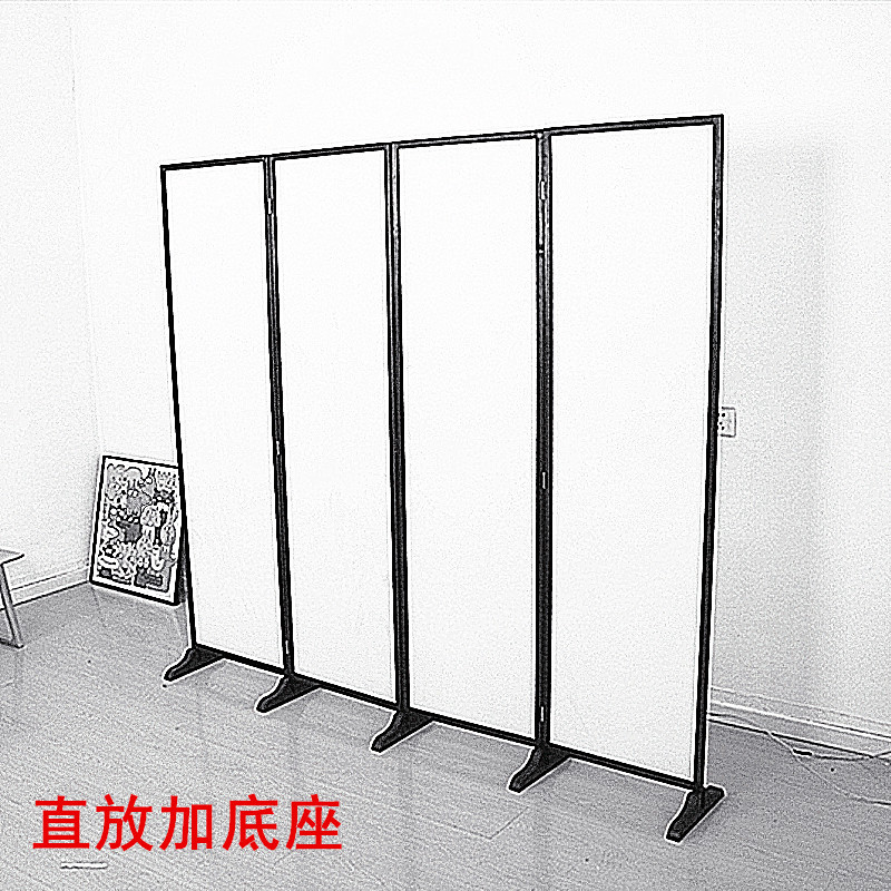 ✅ New Style Pulley Mobile Screen Partition Living Room Bedroom Entrance Entrance Foldable Retractable Solid Wood Wall Shielding Home