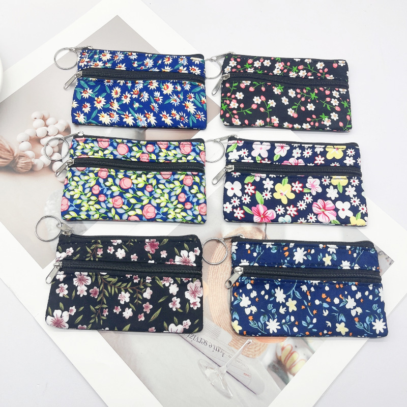 Short Wallet Women's Zipper Portable Mini Water-repellent Coin Purse Cute Small Bag Card Bag Coin Bag Double Printing Short Wallet Women's Zipper Portable Mini Water-repellent Coin Purse Cute Small Bag Card Bag Coin Bag Double Printing
