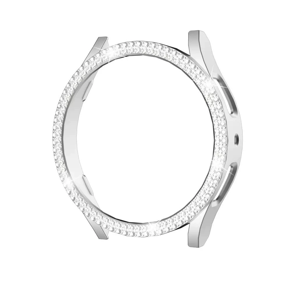 Защита корпуса с электроплатированием для Samsung Galaxy Watch4 5 6 7, двойной ряд, бриллиантовая вырезка, защитный чехол 40 мм 44 мм