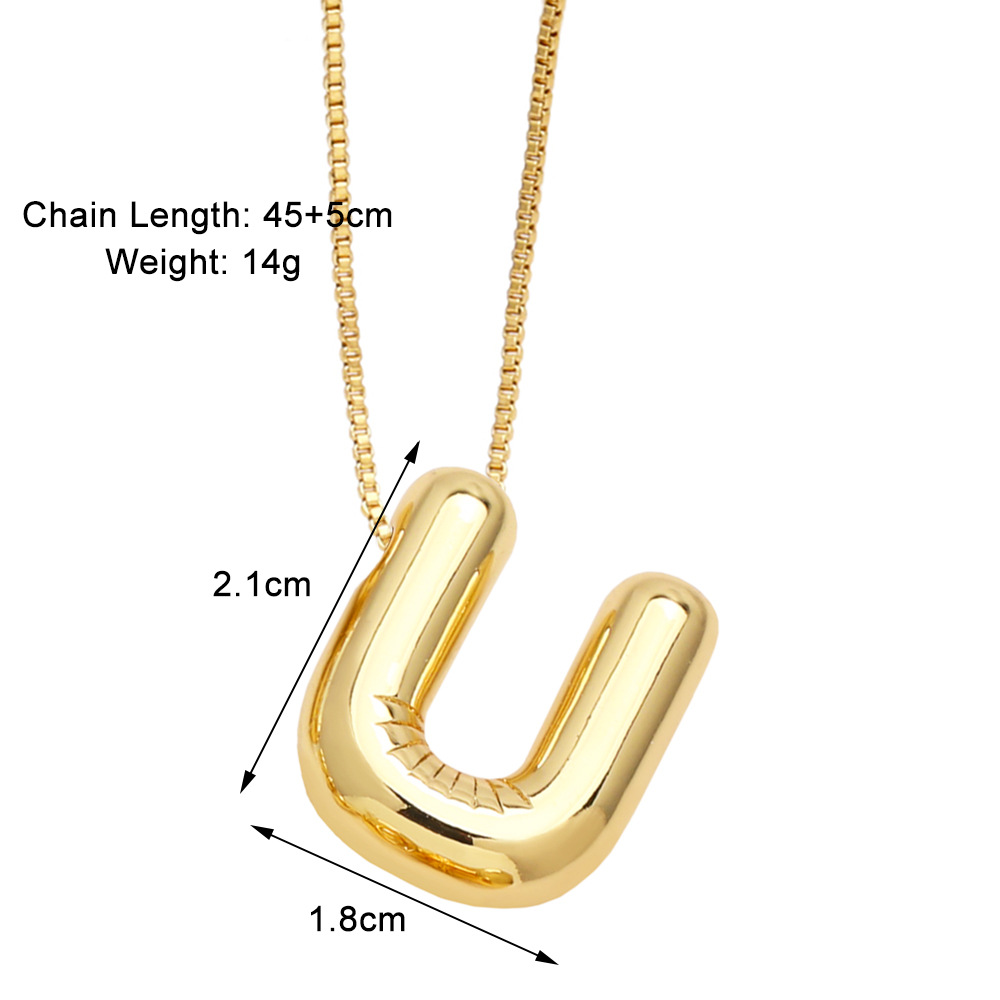 Simple Style Letter Copper Plating Pendant Necklace display picture 23