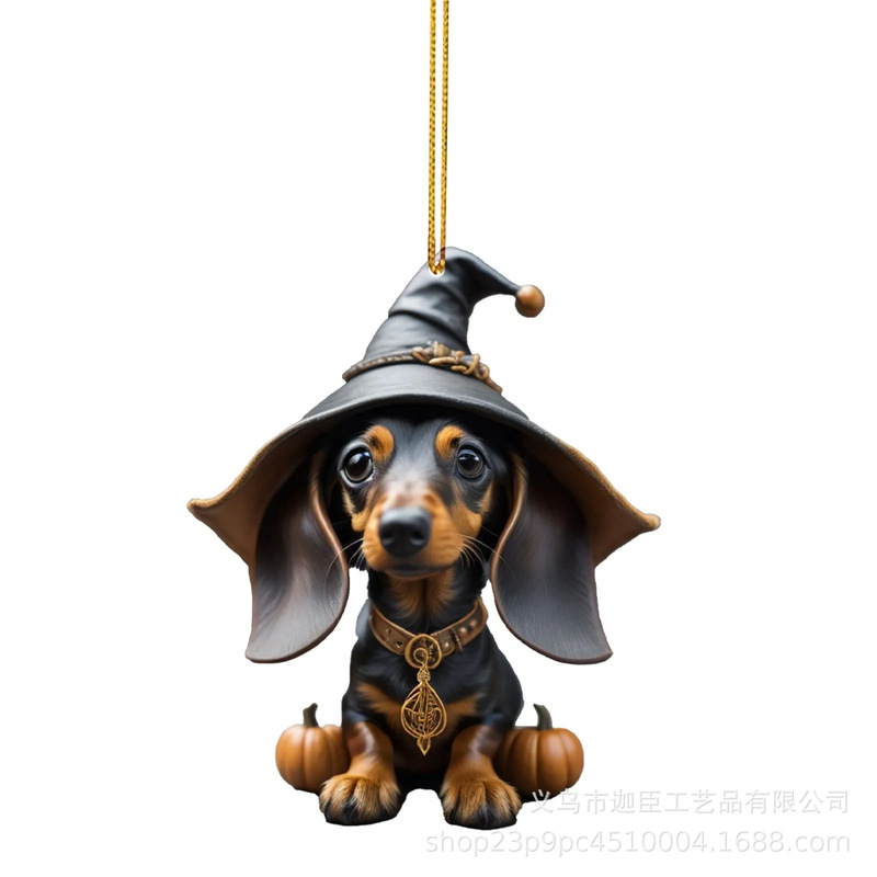 国境を越えた新製品クリスマス装飾品ソーセージ犬ストラップ平面クリスマスツリーストラップクリスマスツリーストラップ|undefined
