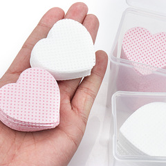 200 pieces/box Heart-shaped eyelash grafting glue wipe magic wipe Nail remover cotton pads Glue bottle mouth cleaning cotton pads