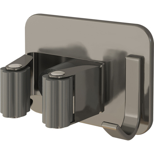 Mop wall-mounted clip hook without punching bathroom wall buckle fixed hanger mop broom storage artifact