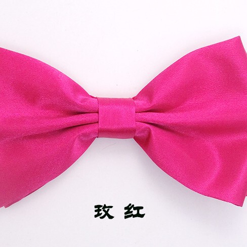 Men's solid color casual bow tie