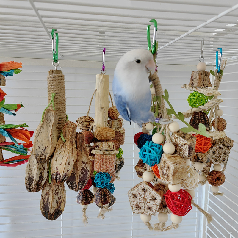 Juguete Masticable para Loros y Pájaros Decorativo para Jaula