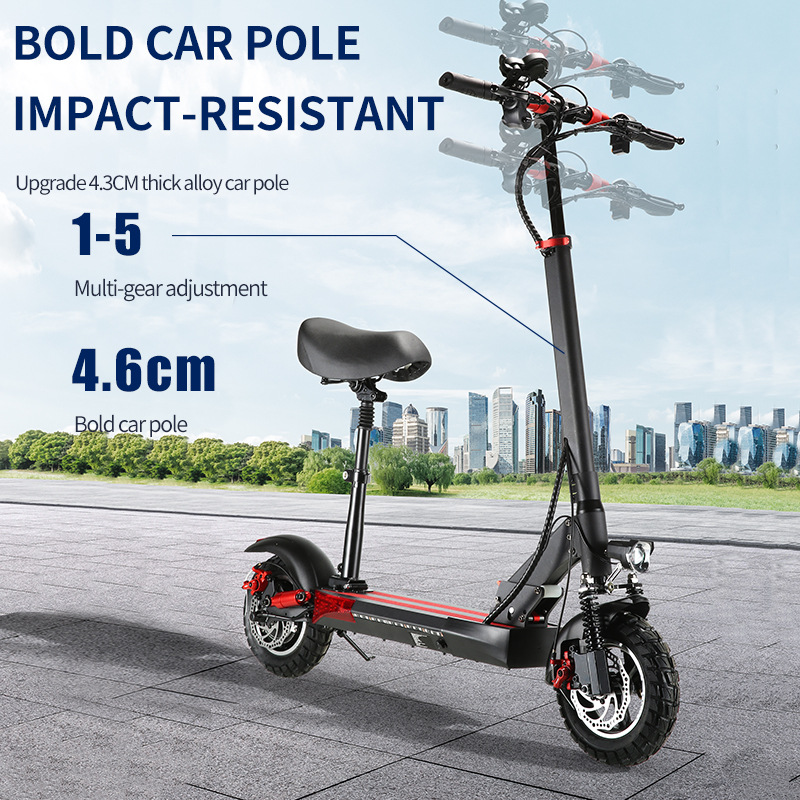 Factory Direct Supply Export Lithium Battery 48V Electric Scooter Folding Adult Skateboard Mobility Scooter Pedal Driving