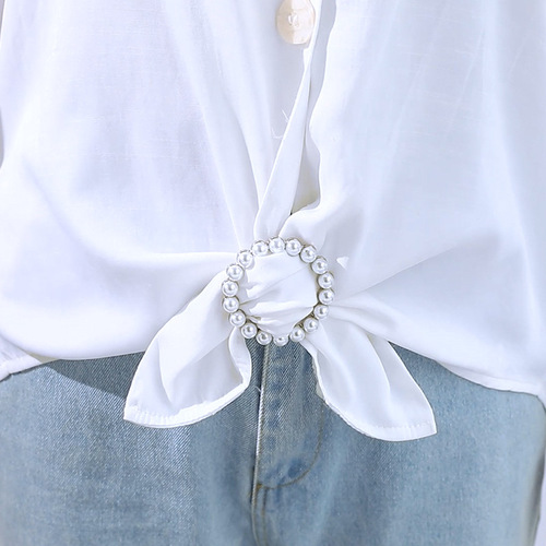 High-end metal Japanese-shaped waist buckle, silk scarf button, clothing button, T-shirt, shirt, windbreaker hem, fashionable corner knotted button