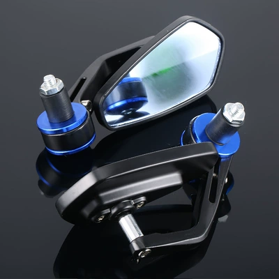 End Cap, Reflector, Rearview Mirror, Motorcycle Handle Cover - 5003-blue