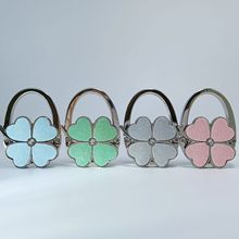 Handbaghook闪粉皮革四叶草幸运草挂包钩手袋挂钩挂件饰工艺礼品