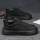 Men's Shoes Autumn Men's Slip-on Work Non-slip Labor Protection Trendy Shoes Pure Black All-match Casual Canvas Board Shoes