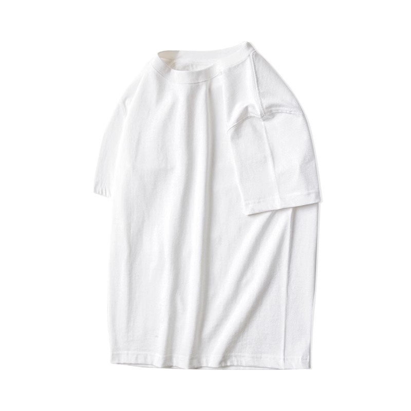 味わいのある紫! 400g重ポンド純綿香芋紫半袖tシャツブドウ紫純色アイリス紫上着