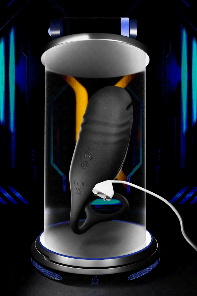 Electric Shock Glans Trainer Masturbator, Automatic Vibrating Silicone Stroker for Men — detail image 11