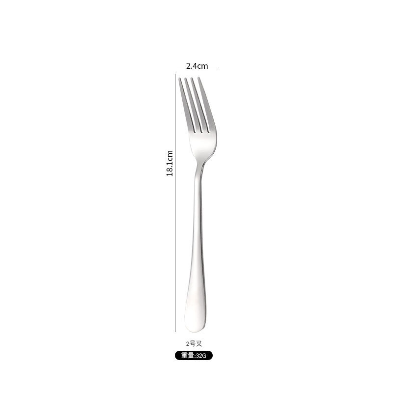 304ステンレスナイフフォークスプーン洋食ステーキ食器セット家庭用クリエイティブデザート長柄スプーンクロスボーダー卸売り|undefined